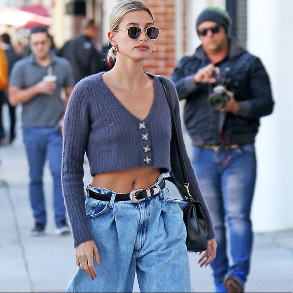 Urban Outfitters Rochelle Fuzzy Crop Sweater